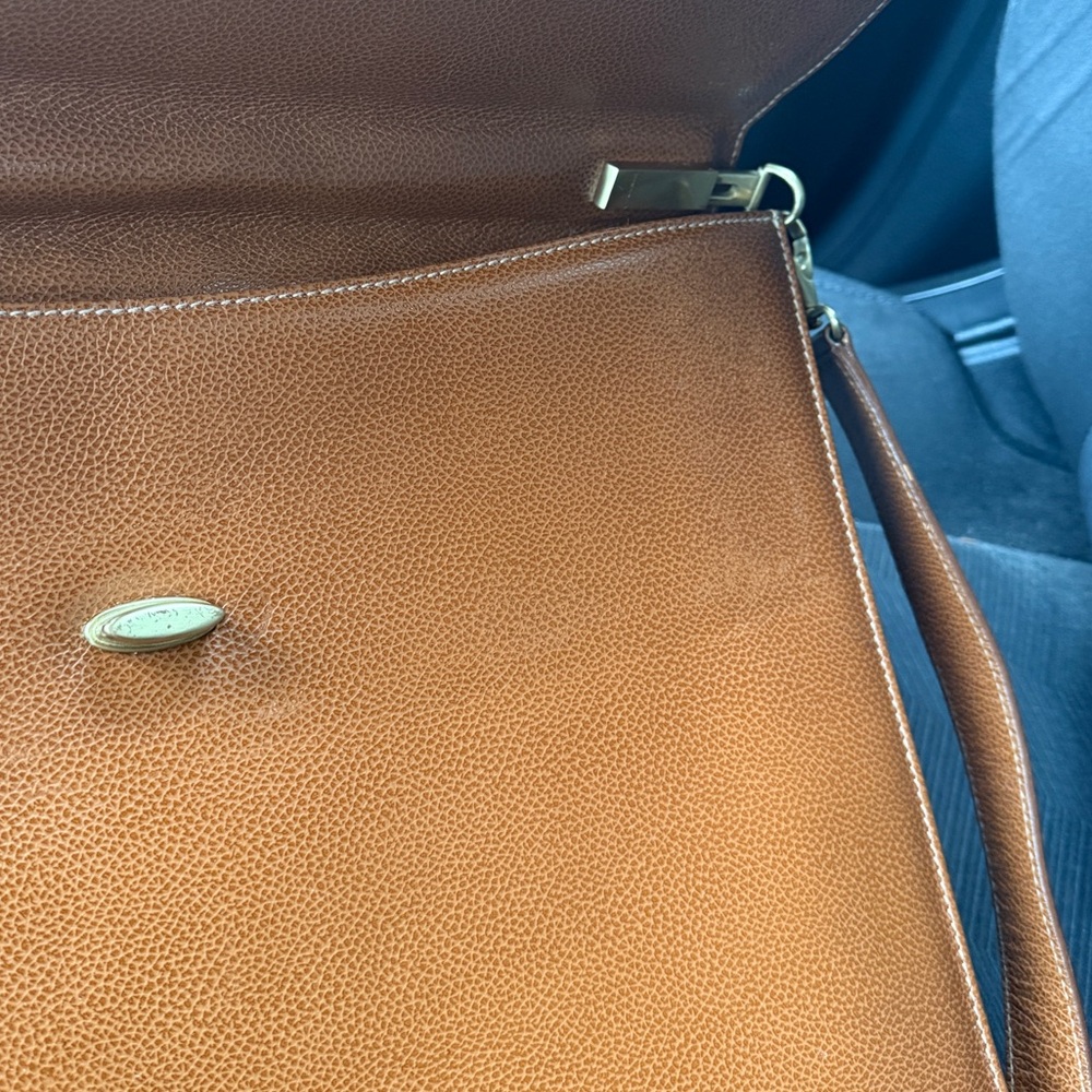 Rare Vintage Coach Madison Drake Briefcase British Tan Italian Leather 4420 - Picture 11 of 15